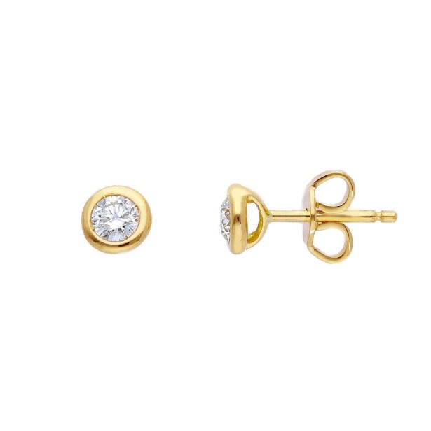 Orecchini lobo in oro 750/ooo con diamante naturale