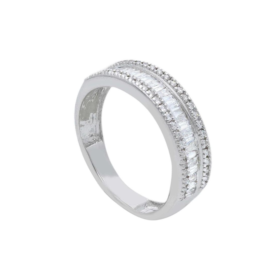 Anello in oro bianco 750/ooo con diamante naturale