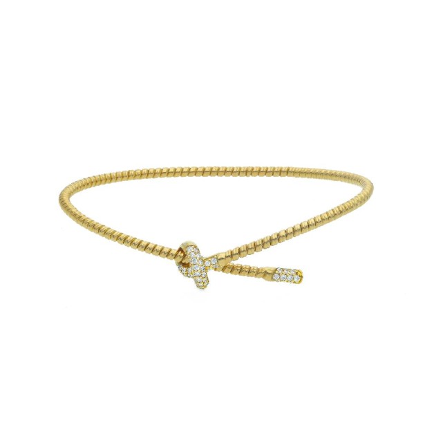 Bracciale rigido in oro giallo 750/ooo con diamante naturale