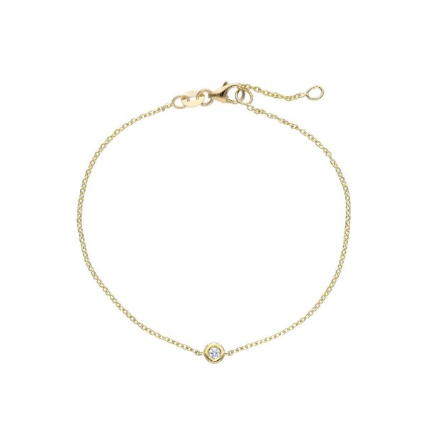 Bracciale in oro giallo 750/ooo con diamante naturale