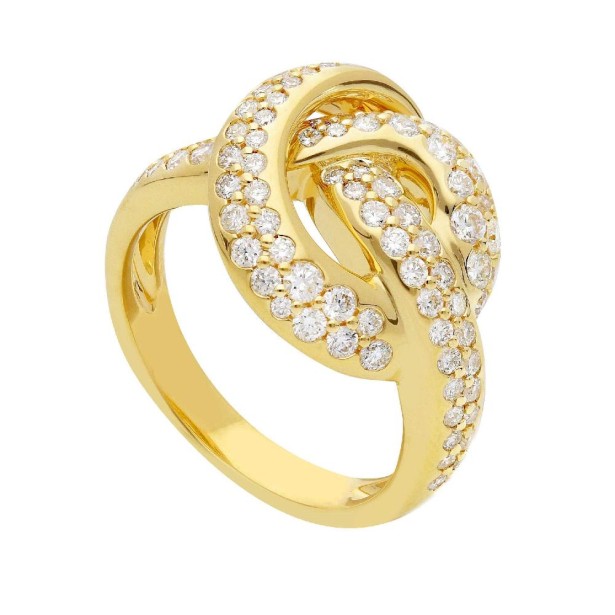 Anello in oro giallo 750/ooo con diamante naturale