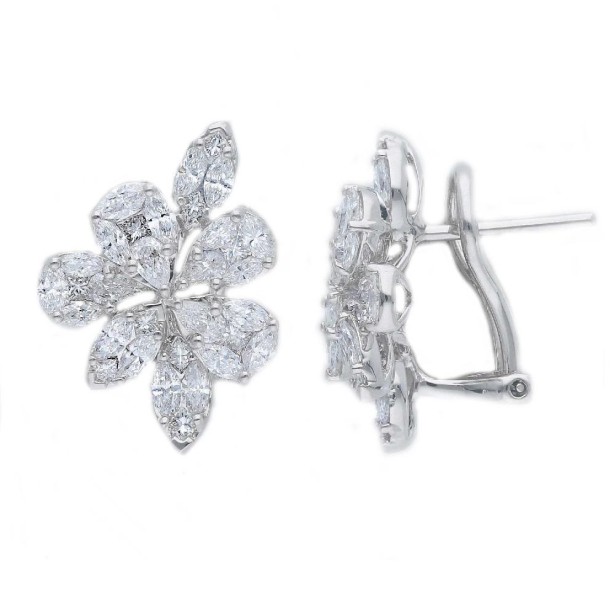 Orecchini in oro bianco 750/ooo con diamante naturale