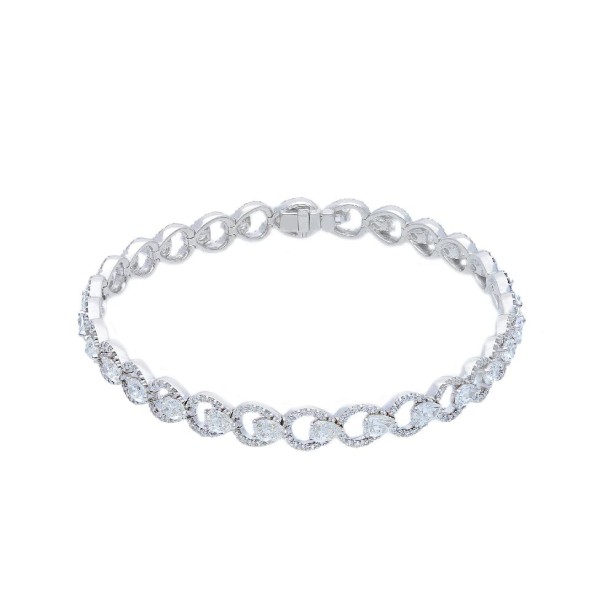 Bracciale in oro bianco 750/ooo con diamanti naturali