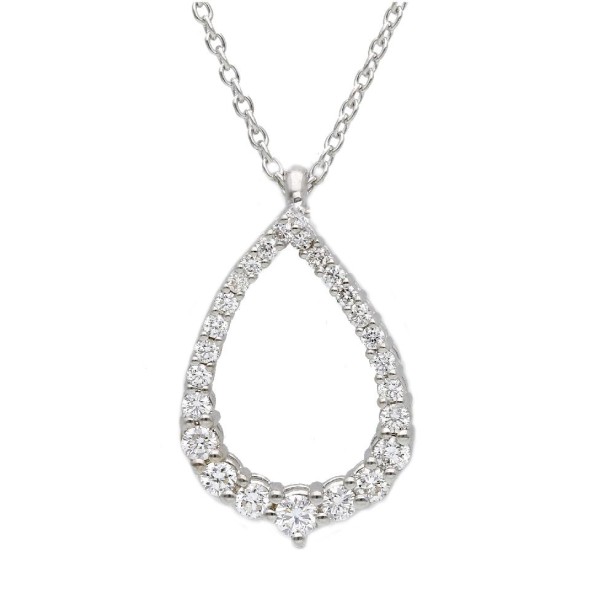 Girocollo in oro bianco 750/ooo con diamanti naturali