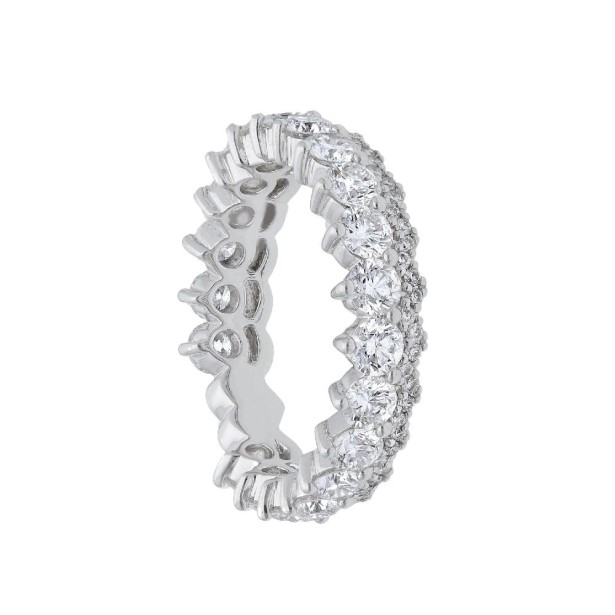 Anello eternity in oro bianco 750/ooo con diamanti naturali