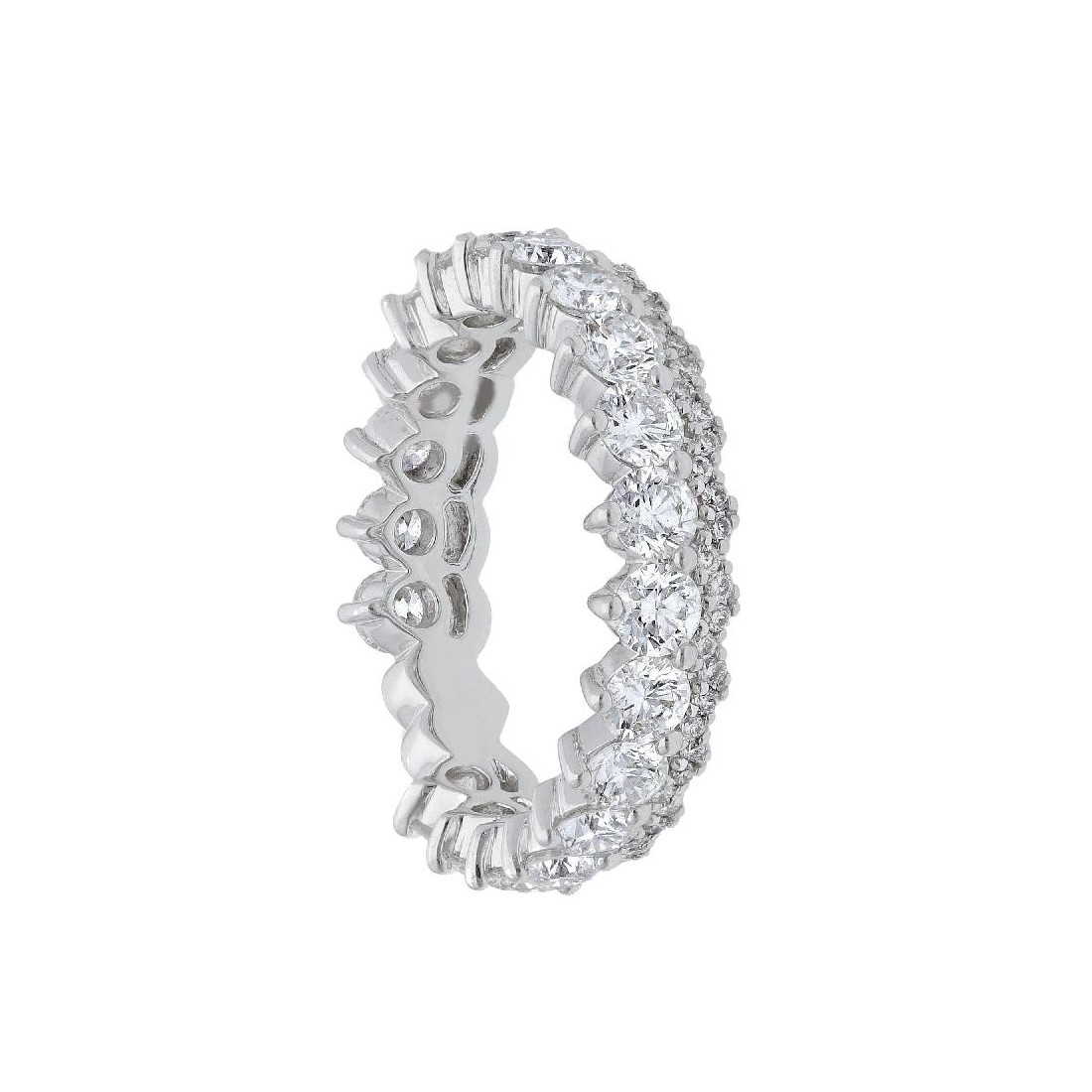Anello eternity in oro bianco 750/ooo con diamanti naturali