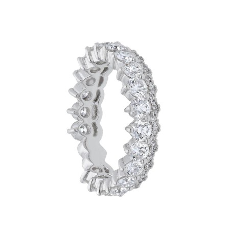 Anello eternity in oro bianco 750/ooo con diamanti naturali