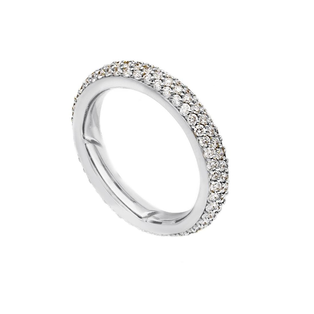 Anello eternity in oro bianco 750/ooo con diamanti naturali