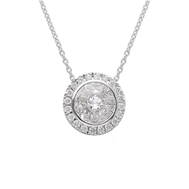 Girocollo in oro bianco 750/ooo con diamante naturale