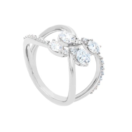 Anello in oro bianco 750/ooo con diamante naturale