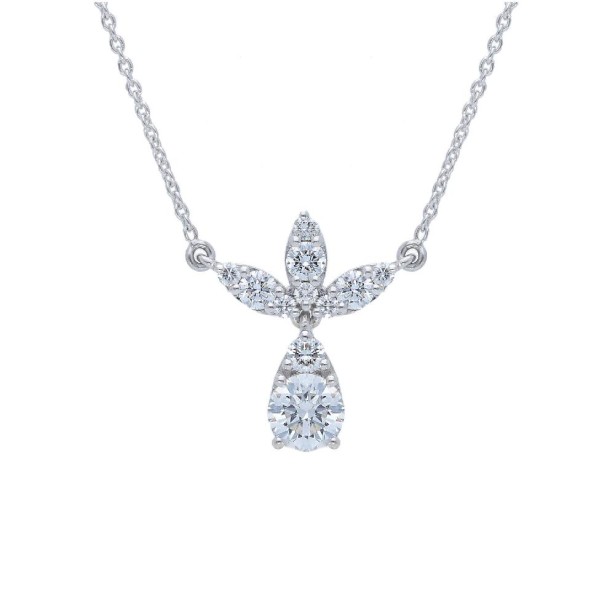 Girocollo in oro bianco 750/ooo con diamante naturale
