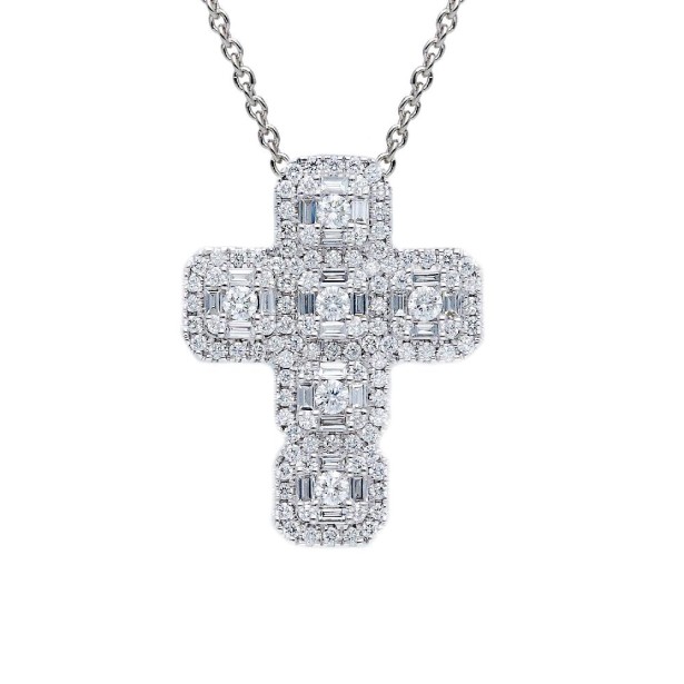 Girocollo in oro bianco 750/ooo con diamante naturale