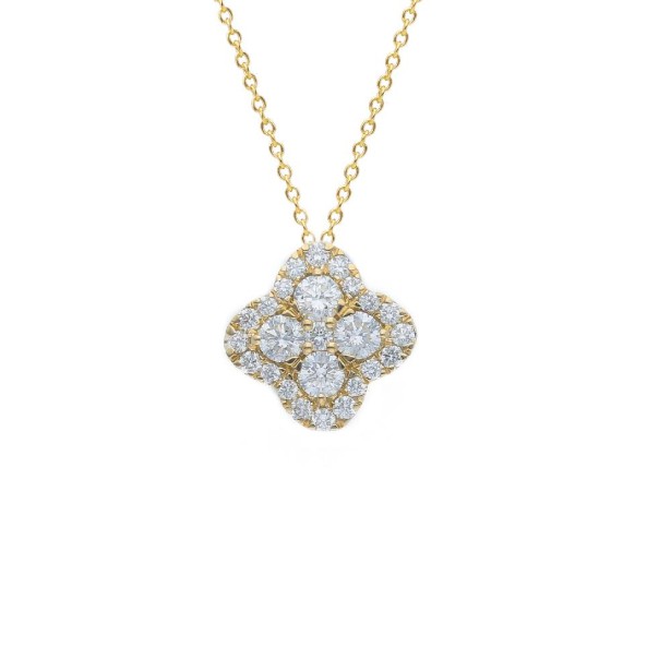 Girocollo in oro giallo 750/ooo con diamante naturale