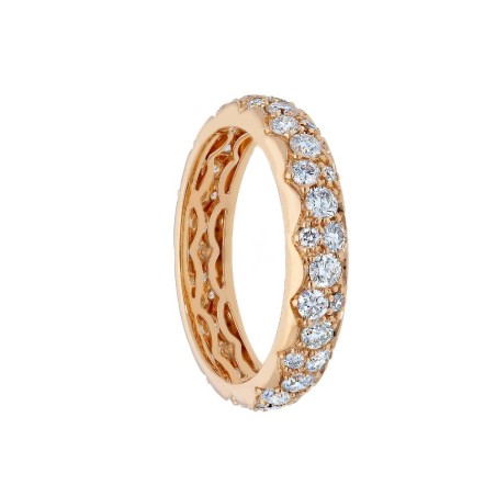 Anello eternity in oro rosa 750/ooo con diamante naturale