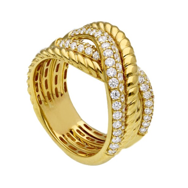 Anello in oro giallo 750/ooo con diamante naturale