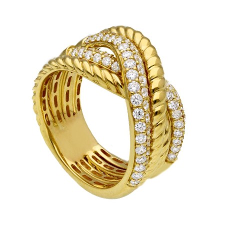 Anello in oro giallo 750/ooo con diamante naturale