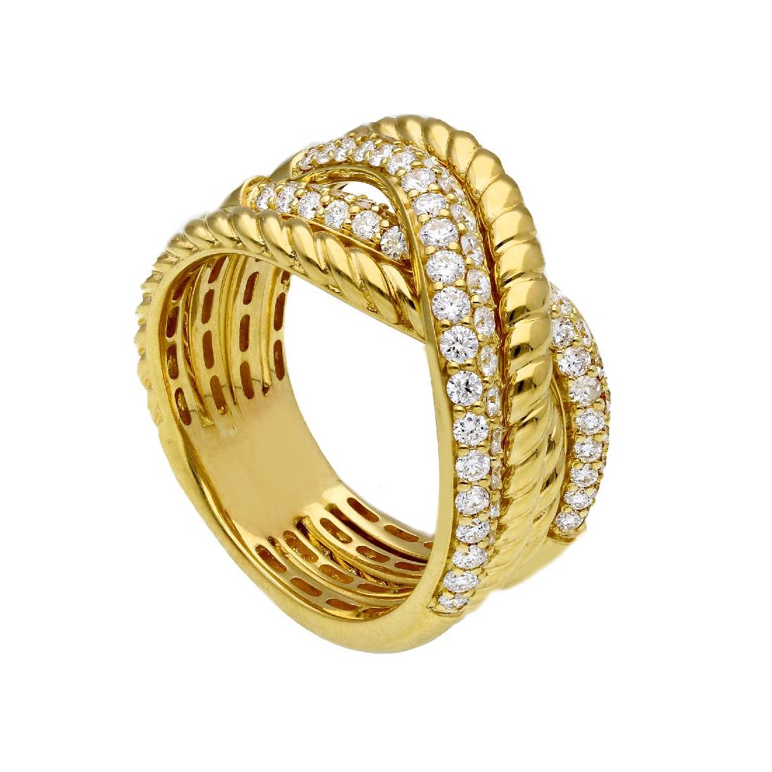 Anello in oro giallo 750/ooo con diamante naturale