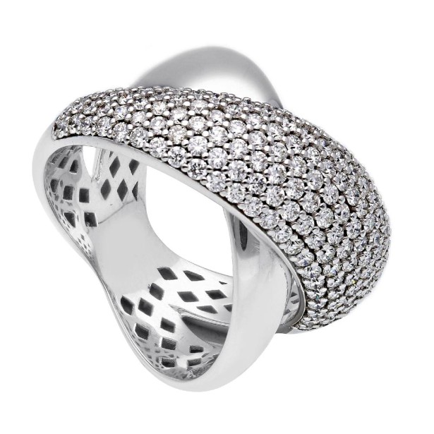 Anello in oro bianco 750/ooo con diamante naturale