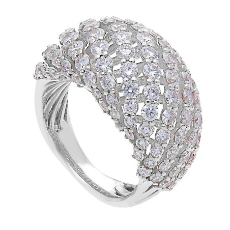 Anello in oro bianco 750/ooo con diamante naturale