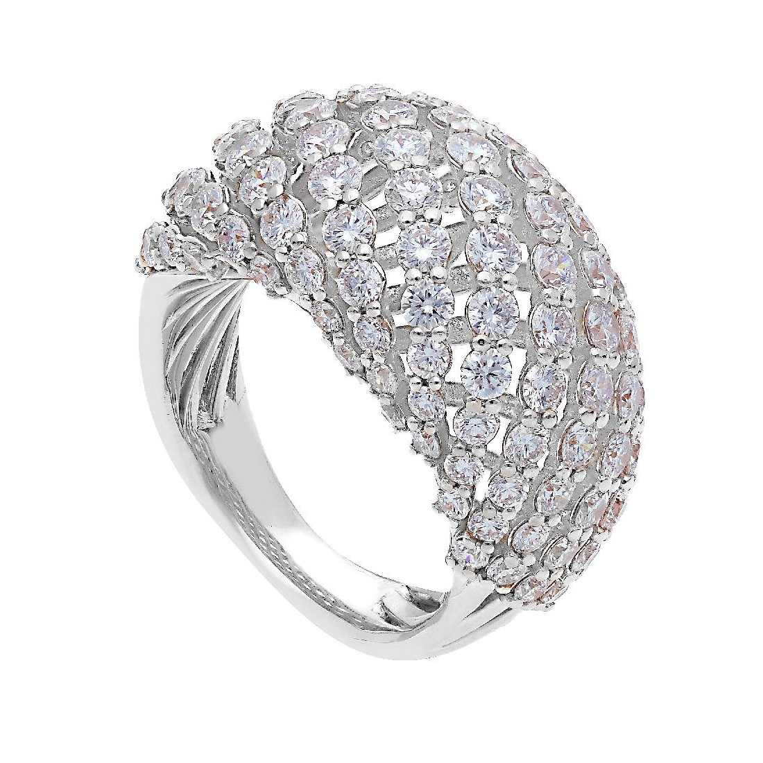 Anello in oro bianco 750/ooo con diamante naturale