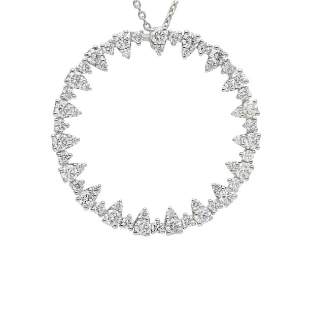 Girocollo in oro bianco 750/ooo con diamante naturale