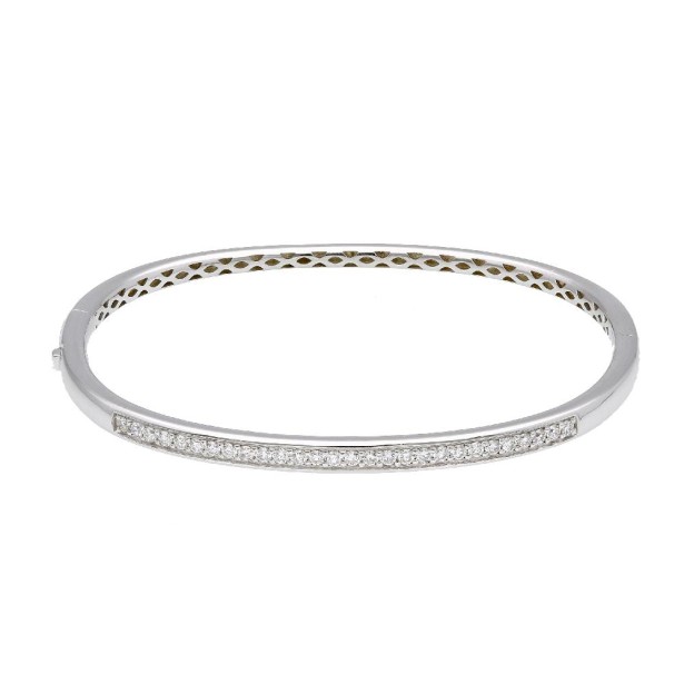 Bracciale rigido oro bianco 750/ooo con diamanti naturali