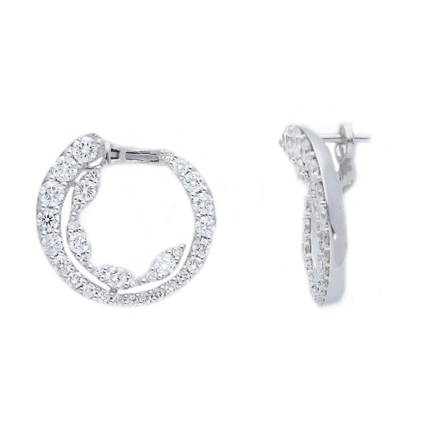 Orecchini in oro bianco 750/ooo con diamante naturale