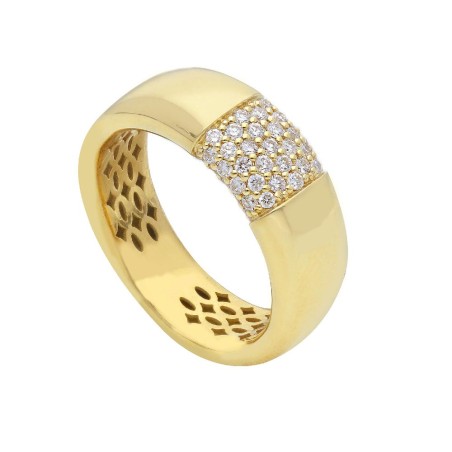 Anello in oro giallo 750/ooo con diamante naturale
