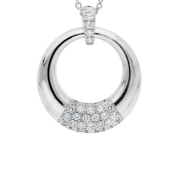 Girocollo in oro bianco 750/ooo con diamante naturale