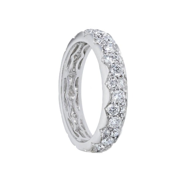 Anello eternity in oro bianco 750/ooo con diamante naturale