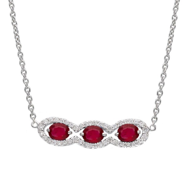 Girocollo in oro bianco 750/ooo con diamante naturale