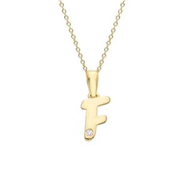 Girocollo in oro giallo 375/ooo con diamante naturale
