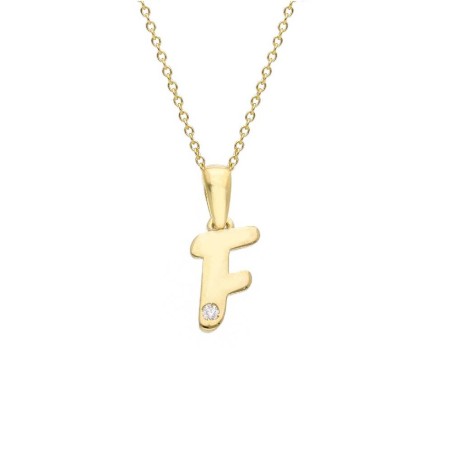 Girocollo in oro giallo 375/ooo con diamante naturale