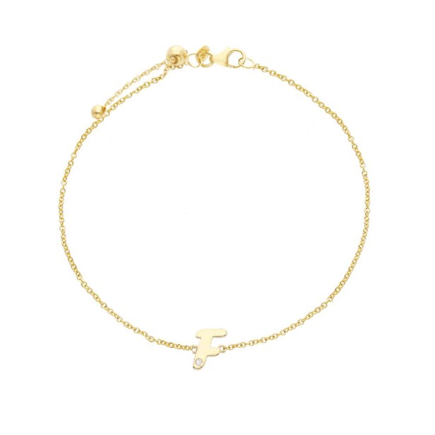 Bracciale in oro giallo 375/ooo con diamante naturale