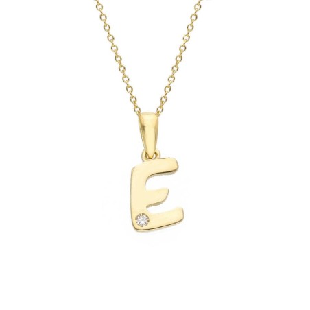 Girocollo in oro giallo 375/ooo con diamante naturale