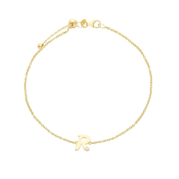 Bracciale in oro giallo 375/ooo con diamante naturale