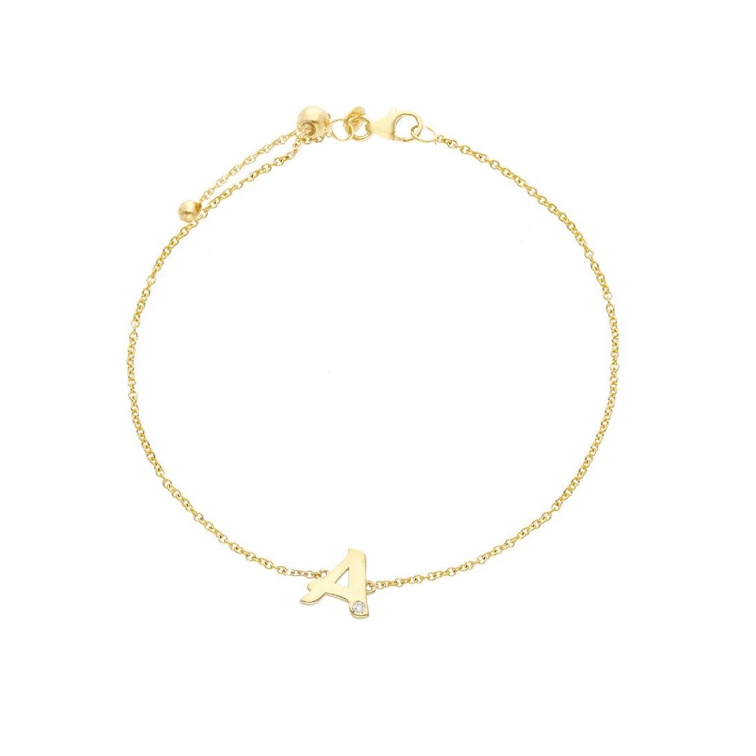 Bracciale in oro giallo 375/ooo con diamante naturale