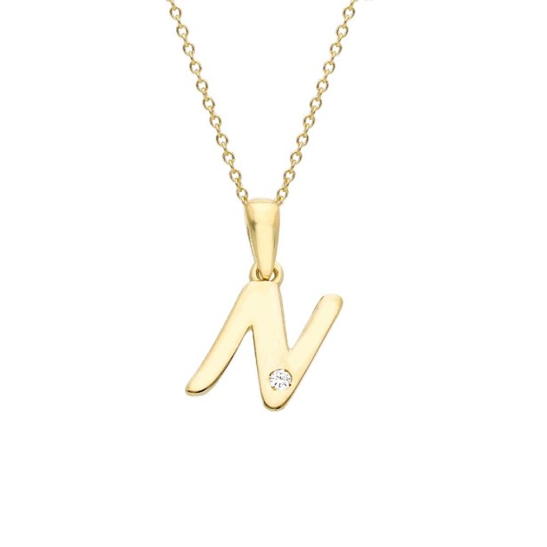 Girocollo in oro giallo 375/ooo con diamante naturale