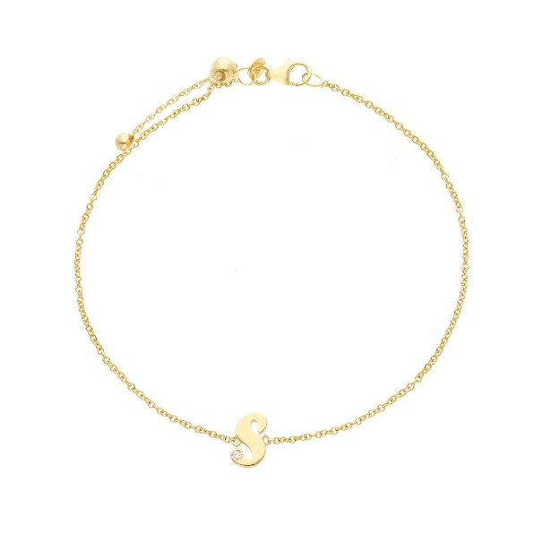 Bracciale in oro giallo 375/ooo con diamante naturale