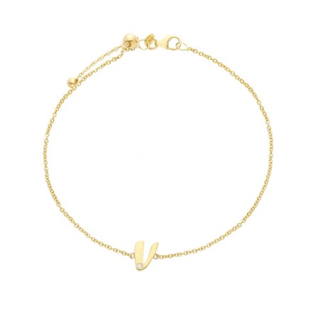 Bracciale in oro giallo 375/ooo con diamante naturale