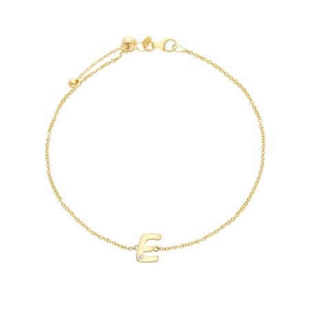 Bracciale in oro giallo 375/ooo con diamante naturale