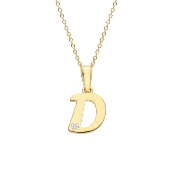 Girocollo in oro giallo 375/ooo con diamante naturale