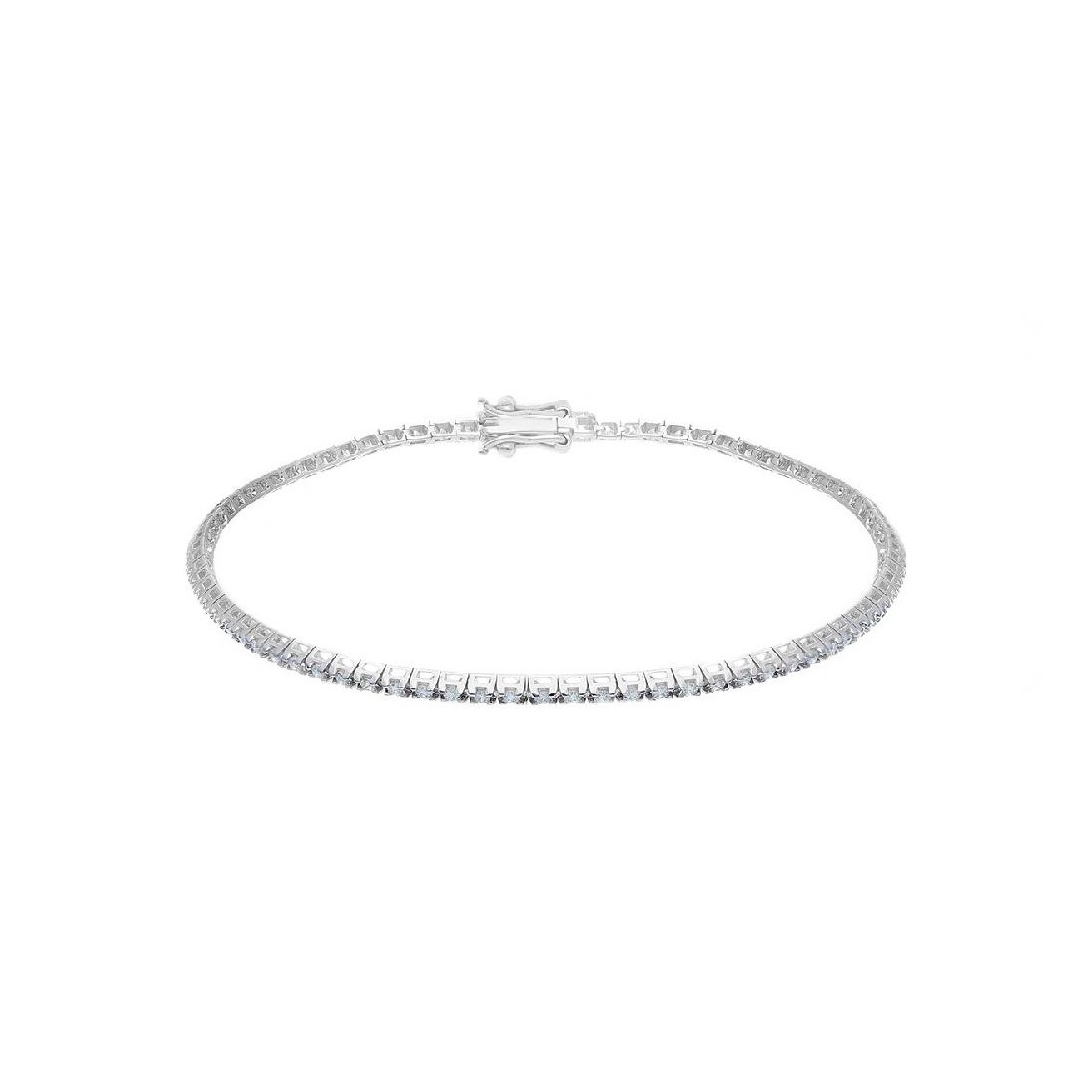 Bracciale tennis in oro bianco 750/°°° e diamante