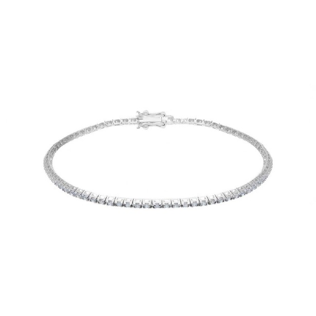 Bracciale tennis in oro bianco 750/°°° e diamante