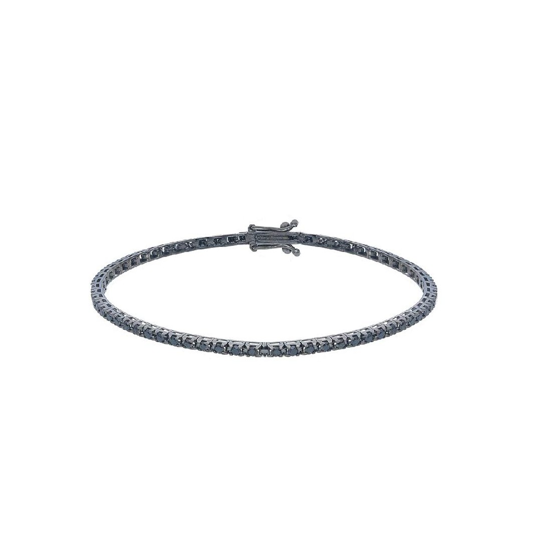 Bracciale tennis in oro bianco 750/°°° e diamante