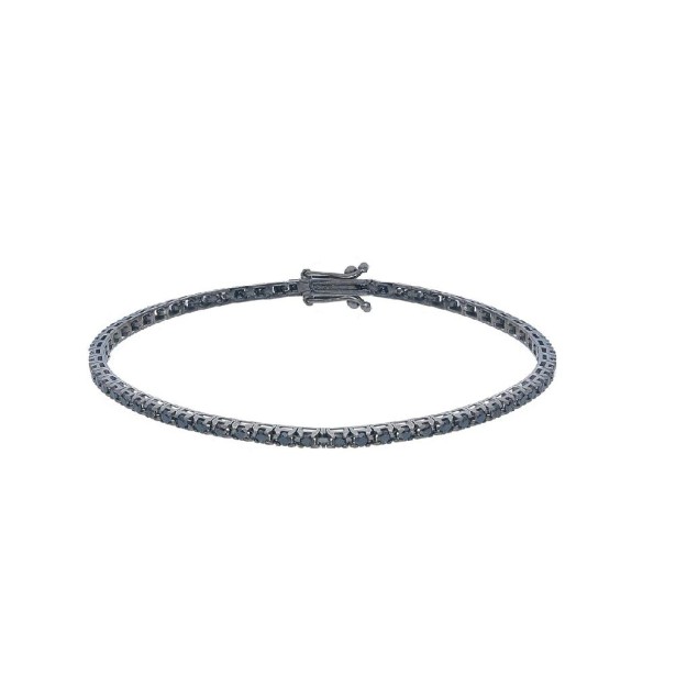 Bracciale tennis in oro bianco 750/°°° e diamante