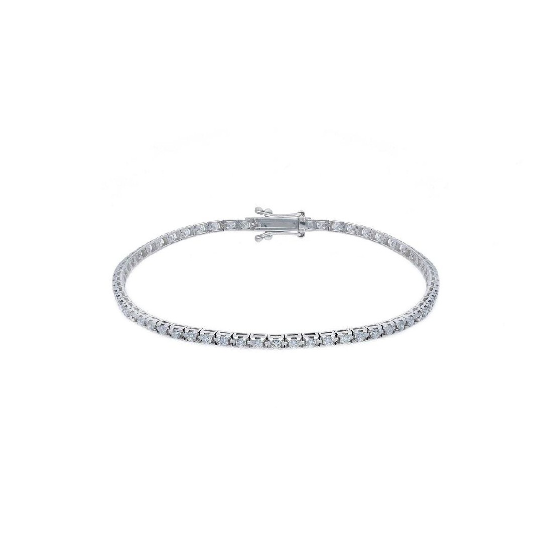 Bracciale tennis in oro brunito 750/°°° e diamante