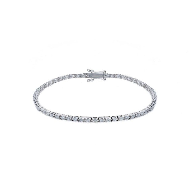 Bracciale tennis in oro brunito 750/°°° e diamante