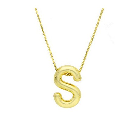 Girocollo in argento dorato 925/°°° con iniziale