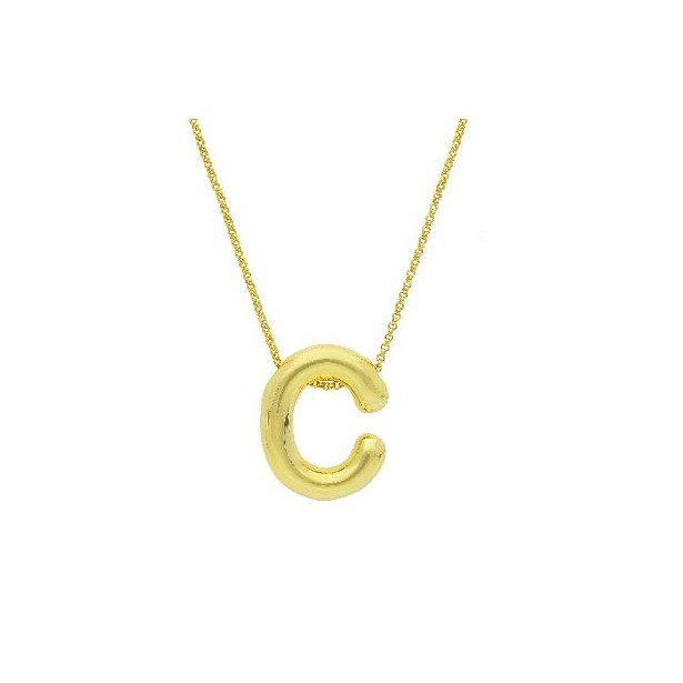 Girocollo in argento dorato 925/°°° con iniziale